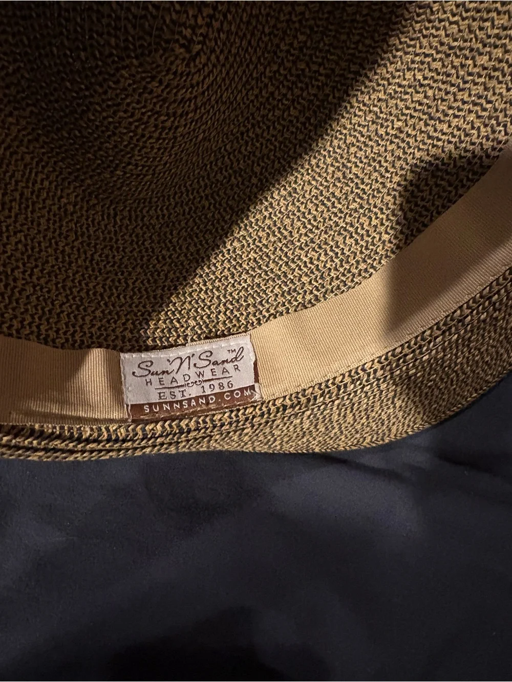 Woven Straw Sun Hat with Black Ribbon